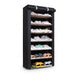 6/8/10-Layer Dustproof Shoe Cabinet Organiser — Non-woven, Space-saving