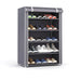 Multi-Tier Shoe Cabinet with Dust-Proof Rolling Shutter — 6/8/10 Tiers, Space-Saving