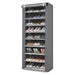 Multi-Tier Shoe Cabinet with Dust-Proof Rolling Shutter — 6/8/10 Tiers, Space-Saving