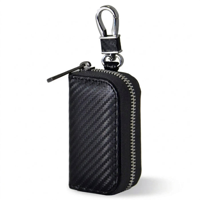 Signal‑Blocking Key Fob Pouch — Faraday RFID Protector (Black)