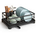 Carbon Steel & PP Dish Drying Rack with Drainer Tray — Space-Saving Plate Organiser