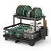 2-Tier Stainless Steel Dish Rack — Large Capacity with Cutting Board Holder & Drainboard