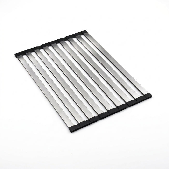 304 Stainless Steel Foldable Sink Drain Rack — Retractable Dish Drainer (S/L)