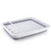 Large Plastic Dish Rack with Utensil Holder — Lightweight Drainer for Home, RV & Small Spaces
