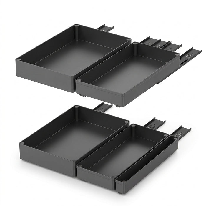 No-Drill Pull-Out Cabinet Organiser — Sliding Drawers for Kitchen & Pantry