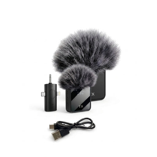 Wireless Rechargeable Lavalier Microphone — Clip-On Noise-Cancelling Mic for iOS & Android