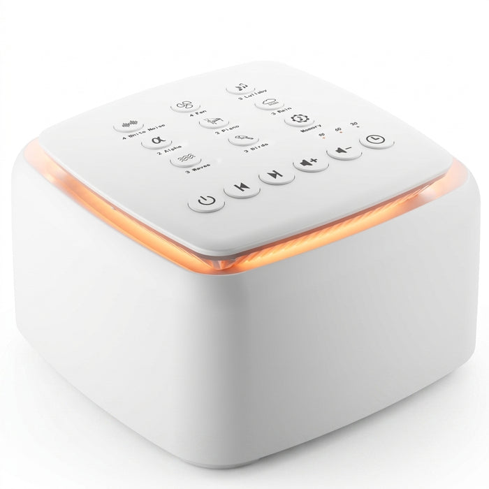 White Noise Machine — 30 Soothing Sounds, Warm Light, 30‑Hour Battery