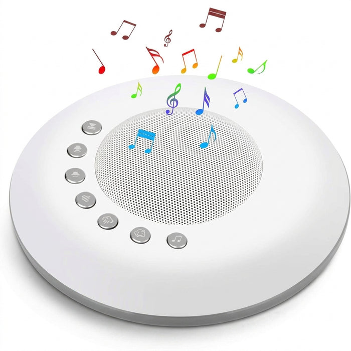 Portable Baby White Noise Machine — 28 Soothing Sounds, USB‑C Rechargeable, Timer & Memory