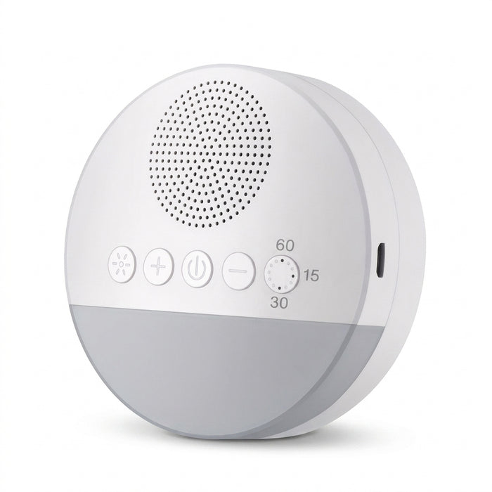 Portable 1200mAh USB Rechargeable White Noise Machine with Night Light & 9 Sounds