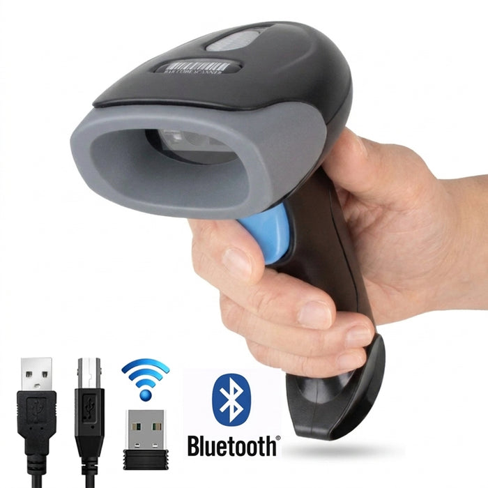 U20 1D/2D Handheld Barcode & QR Scanner — USB · 2.4G Wi‑Fi · Bluetooth
