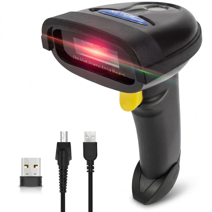 Wireless 2D QR Barcode Scanner NT-1228BL — Bluetooth & USB