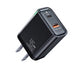 QOOVI 65W GaN 3‑Port Charger – USB‑C PD & Quick Charge 4.0, 2x USB‑C + USB‑A