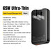 65W GaN USB-C PD & QC 3.0 Fast Charger – USB-C + USB-A, EU/UK/US Plug