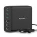 100W GaN 6‑Port Desktop Charger — 3×USB‑C (PD) + 3×USB‑A, 1.5m Cable