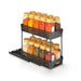 Pull-out 2-Layer Plastic Spice Rack — Large Capacity Kitchen Organiser