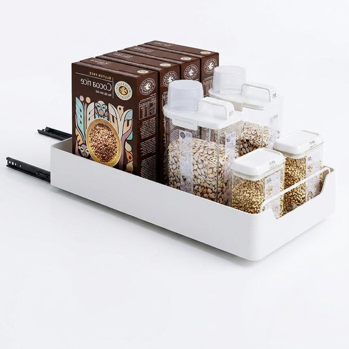 Under-sink Pull-out Drawer Organiser – No-drill Sliding Storage Rack for Kitchen & Bathroom