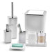 8‑Piece Bathroom Organiser Set — Soap Dispenser, Brush, Trash Can & Cup