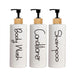 3-Pack Refillable Hand Pump Soap Dispensers – 500ml, Bamboo & Plastic