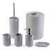 6-Piece Plastic Bathroom Accessory Set — Toothbrush Holder, Dispenser, Soap Dish & More