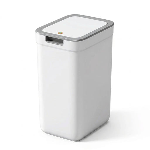 Touchless Wall-Mounted Bathroom Bin — Odour-Sealing Rectangular Plastic, 9L (White)