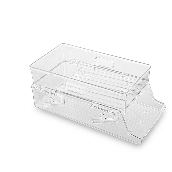 2-Tier Rolling Can Dispenser – Expandable Fridge Can Organiser