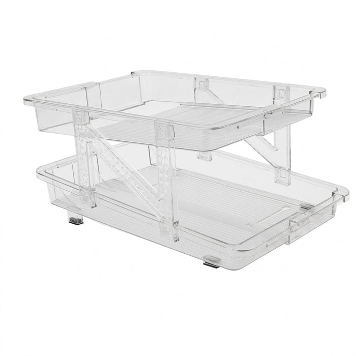 2-Tier Rolling Can Dispenser – Expandable Fridge Can Organiser