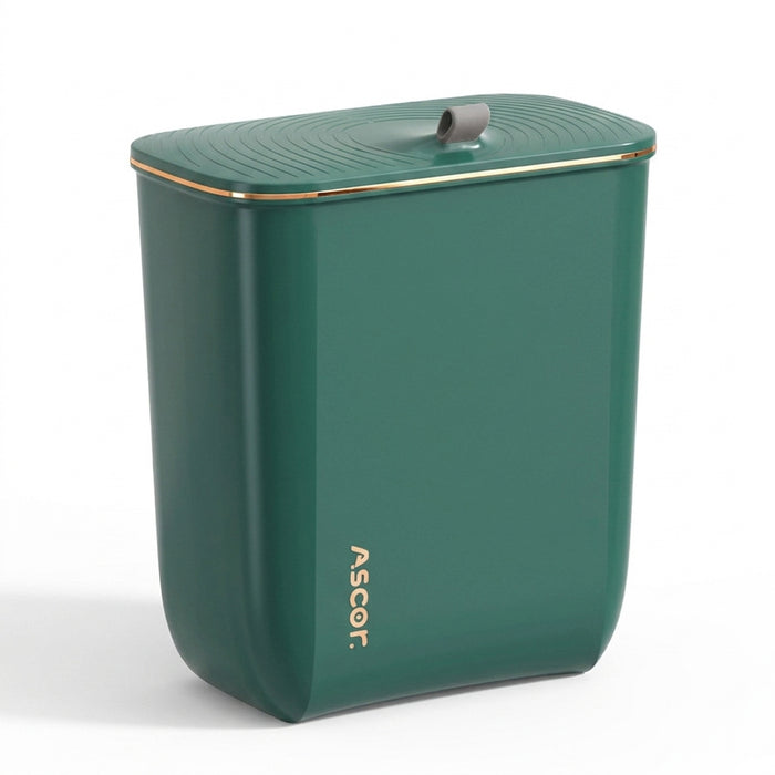 Hanging Bin for Cabinet Door with Lid — Wall-Mounted Kitchen & Bathroom Bin