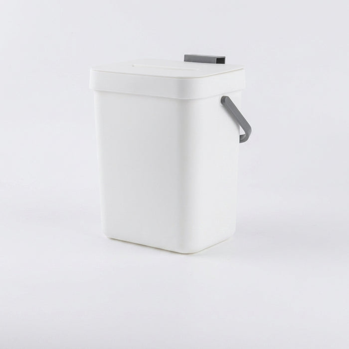 Kitchen Food Waste Bin — Small Countertop Compost Caddy with Lid, Wall-Mountable (3L & 5L)