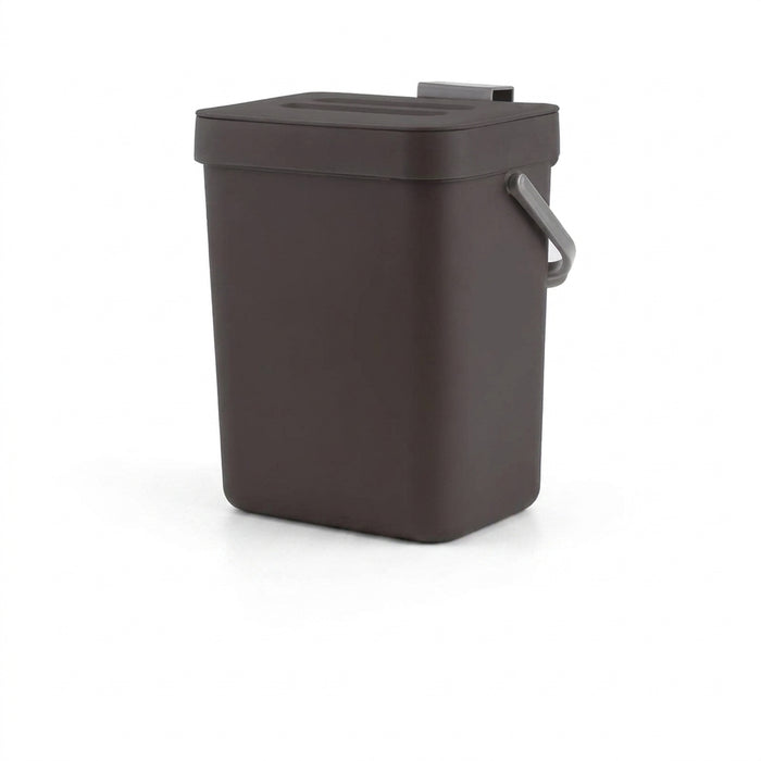 Kitchen Food Waste Bin — Small Countertop Compost Caddy with Lid, Wall-Mountable (3L & 5L)