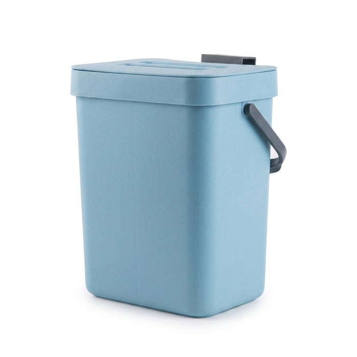 Kitchen Food Waste Bin — Small Countertop Compost Caddy with Lid, Wall-Mountable (3L & 5L)