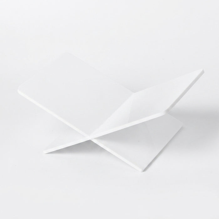 Acrylic Book Stand — Folding Display Holder for Cookbooks, Bibles & Texts (S/L, Black/White/Clear)