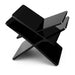 Acrylic Book Stand — Folding Display Holder for Cookbooks, Bibles & Texts (S/L, Black/White/Clear)