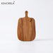 Wooden Cutting Board with Handle — Rectangle Food-Safe Board for Fish, Cheese, Bread & Fruit