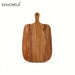Wooden Cutting Board with Handle — Rectangle Food-Safe Board for Fish, Cheese, Bread & Fruit