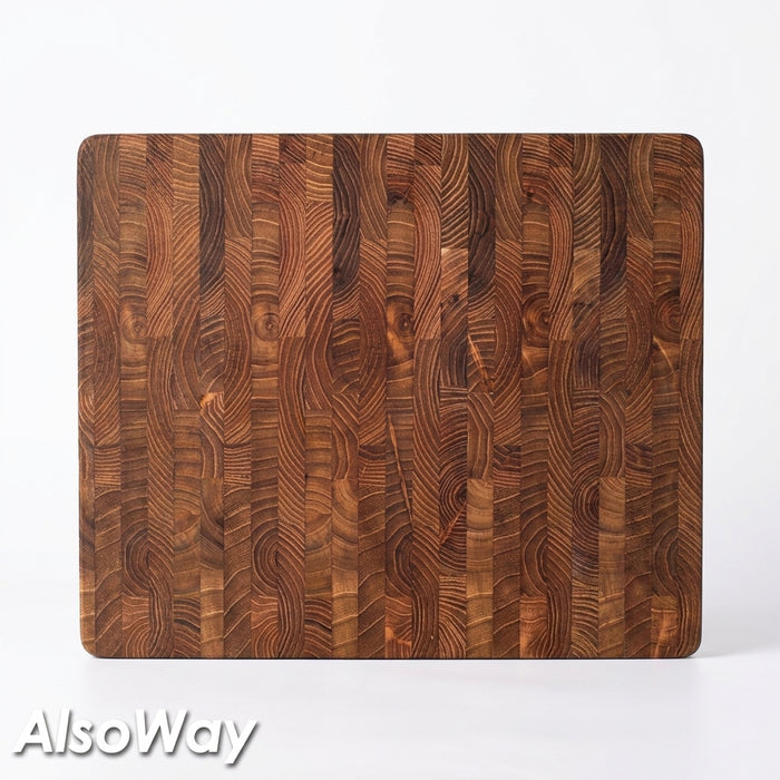 Large Teak Wood Cutting Board — 16.5 x 11.8 in or 13.3 x 9.5 in, 1 in Thick