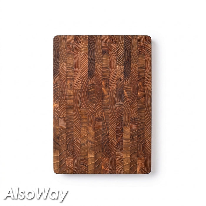 Large Teak Wood Cutting Board — 16.5 x 11.8 in or 13.3 x 9.5 in, 1 in Thick