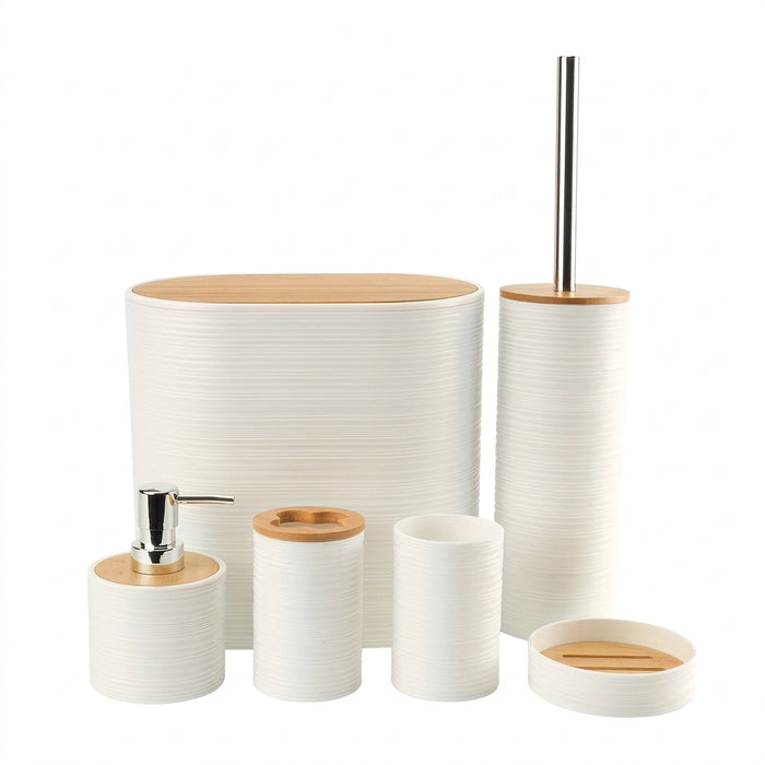 6-piece Bathroom Accessory Set — Toothbrush Holder & Vanity Essentials