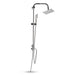 Square Stainless Steel Shower Head Set with 8-inch Rainfall & Mixer