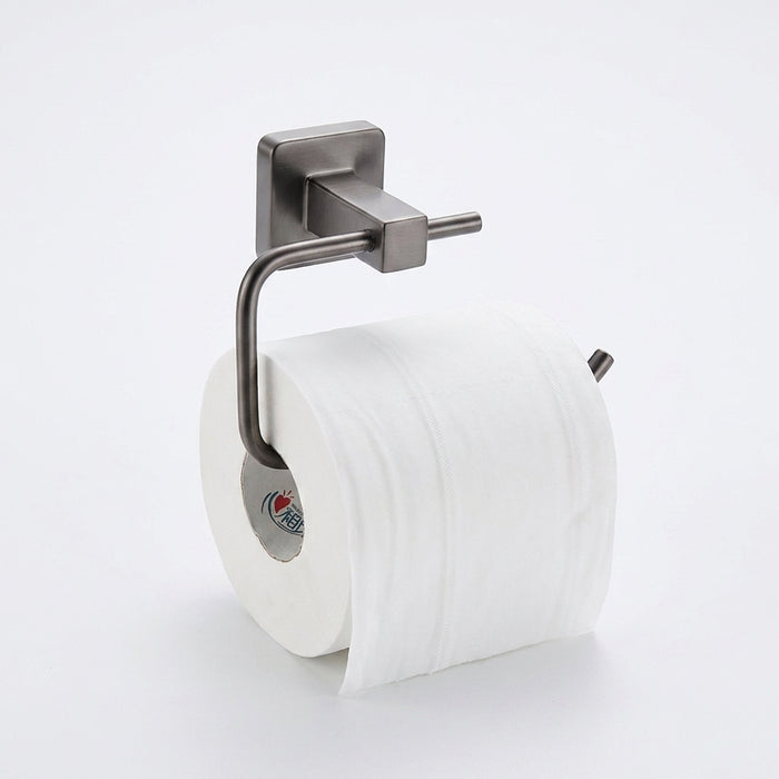 Gun Grey Bathroom Hardware Set — Towel Bar, Paper Holder, Ring & Hook