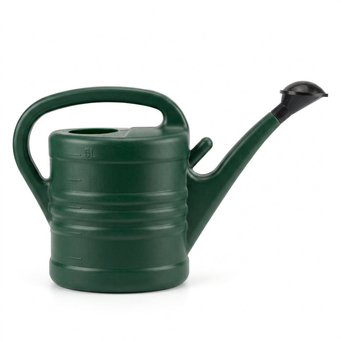 5L Plastic Watering Can – Lightweight Ergonomic Garden & Indoor Waterer (White)