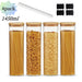 Square Borosilicate Glass Storage Jars with Bamboo Lids — 1450ml, 2 or 4 Pack