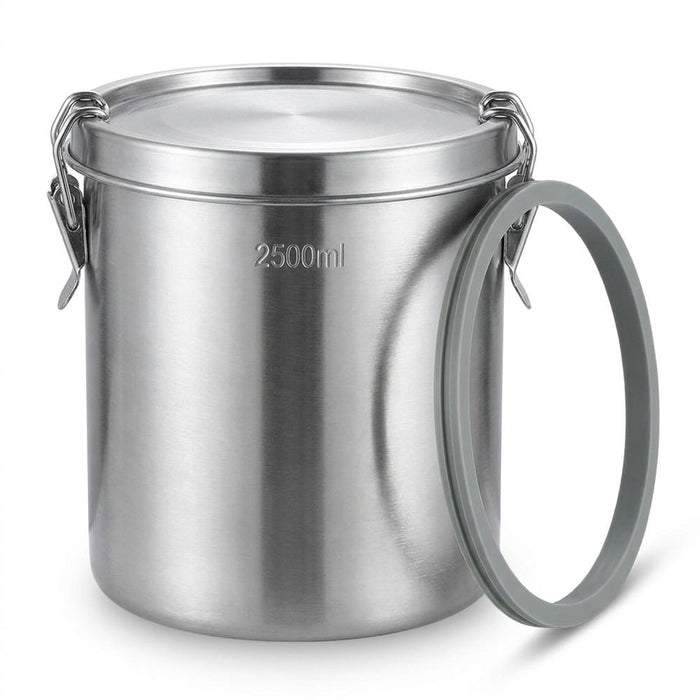 304 Stainless Steel Airtight Food Storage Container with Measurement Scale — 520/1000/1600/2500ml