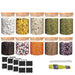 10-piece Glass Storage Jar Set — 5×250ml & 5×350ml with Airtight Bamboo Lids, Labels & Spoon