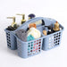 Portable Plastic Shower Caddy with Handle — Divided Storage Basket 30×20×13cm