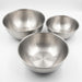 Set of 3 Stainless Steel Mixing Bowls with Measurement Marks — Thickened for Mixing & Kneading