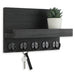 Wall-mounted Wooden Key and Mail Shelf with 5 Hooks