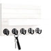 Wall-mounted Wooden Key and Mail Shelf with 5 Hooks