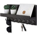 Wood Wall-Mounted Key & Mail Holder with 7 Hooks and Shelf