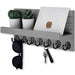 Wood Wall-Mounted Key & Mail Holder with 7 Hooks and Shelf