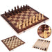 3-in-1 Wooden Travel Games Set – Chess, Checkers & Backgammon (Five Sizes)